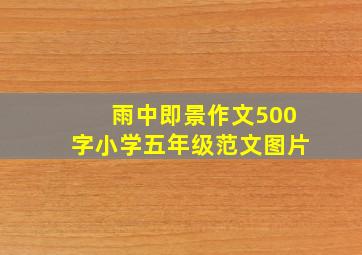 雨中即景作文500字小学五年级范文图片