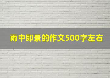 雨中即景的作文500字左右