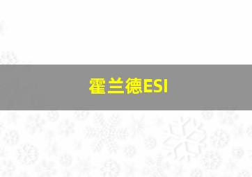 霍兰德ESI