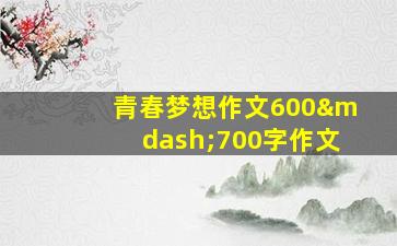 青春梦想作文600—700字作文