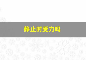 静止时受力吗