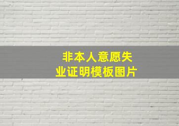 非本人意愿失业证明模板图片