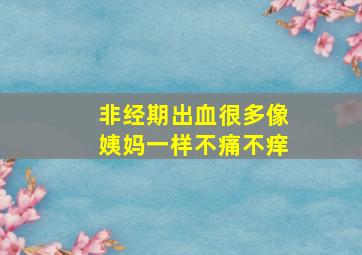 非经期出血很多像姨妈一样不痛不痒