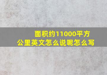 面积约11000平方公里英文怎么说呢怎么写