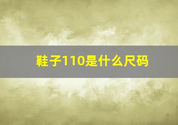 鞋子110是什么尺码