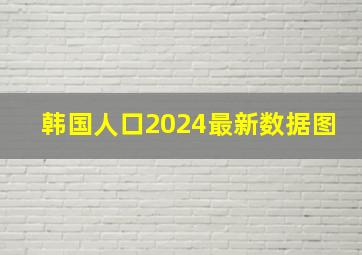 韩国人口2024最新数据图