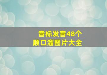 音标发音48个顺口溜图片大全