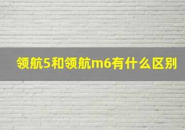 领航5和领航m6有什么区别