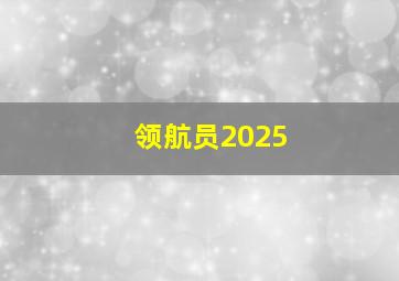 领航员2025