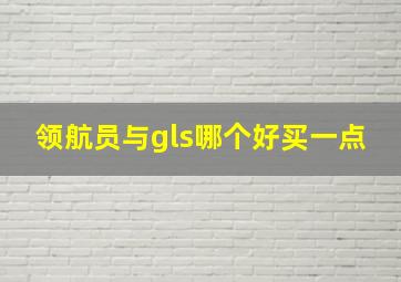 领航员与gls哪个好买一点