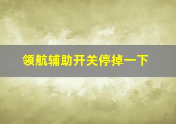 领航辅助开关停掉一下