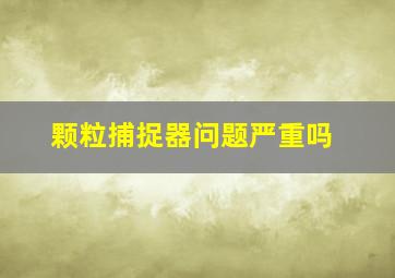 颗粒捕捉器问题严重吗