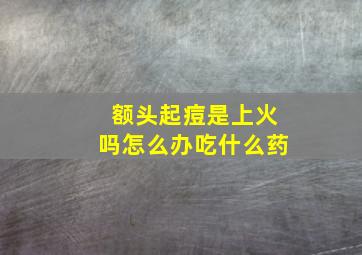 额头起痘是上火吗怎么办吃什么药