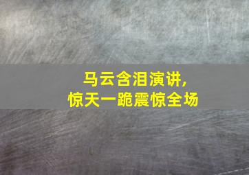 马云含泪演讲,惊天一跪震惊全场