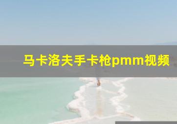 马卡洛夫手卡枪pmm视频