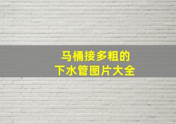 马桶接多粗的下水管图片大全