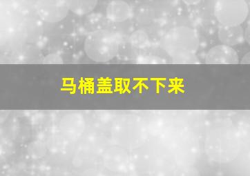 马桶盖取不下来