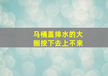 马桶盖排水的大圈按下去上不来