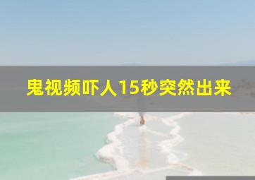 鬼视频吓人15秒突然出来