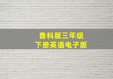 鲁科版三年级下册英语电子版