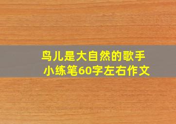 鸟儿是大自然的歌手小练笔60字左右作文