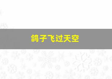 鸽子飞过天空