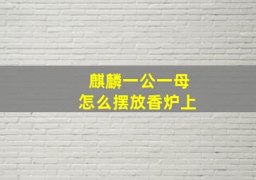 麒麟一公一母怎么摆放香炉上