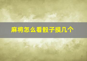 麻将怎么看骰子摸几个