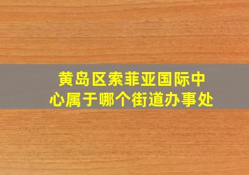 黄岛区索菲亚国际中心属于哪个街道办事处