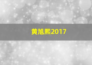 黄旭熙2017