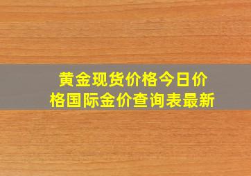 黄金现货价格今日价格国际金价查询表最新