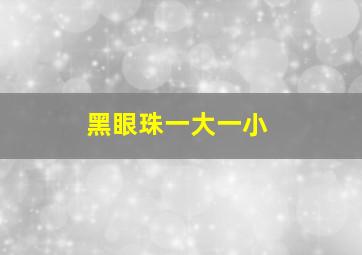 黑眼珠一大一小