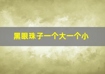 黑眼珠子一个大一个小