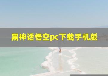 黑神话悟空pc下载手机版