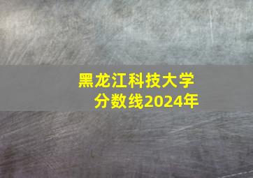 黑龙江科技大学分数线2024年