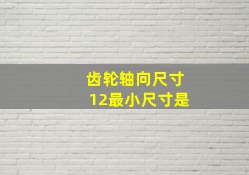 齿轮轴向尺寸12最小尺寸是