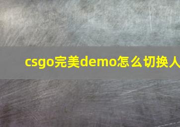 csgo完美demo怎么切换人