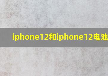 iphone12和iphone12电池容量