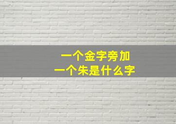 一个金字旁加一个朱是什么字