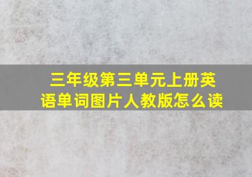 三年级第三单元上册英语单词图片人教版怎么读