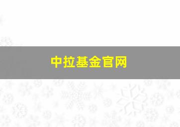 中拉基金官网