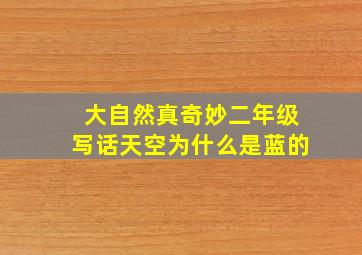 大自然真奇妙二年级写话天空为什么是蓝的