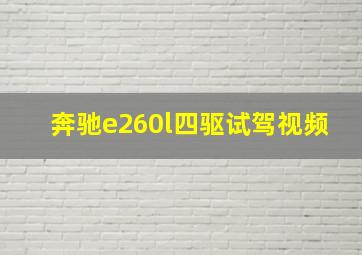 奔驰e260l四驱试驾视频