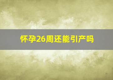 怀孕26周还能引产吗