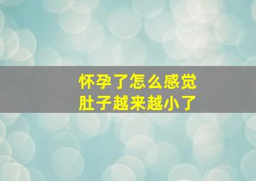 怀孕了怎么感觉肚子越来越小了