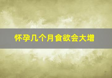 怀孕几个月食欲会大增