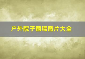 户外院子围墙图片大全