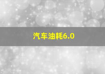 汽车油耗6.0