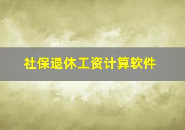 社保退休工资计算软件