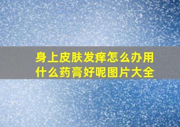 身上皮肤发痒怎么办用什么药膏好呢图片大全